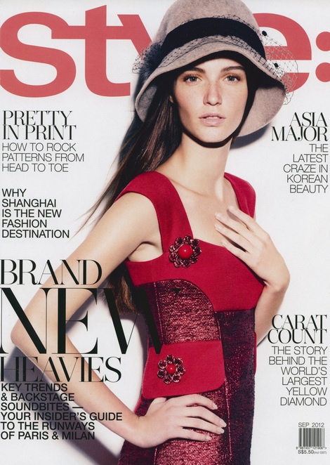 Kristina Trofimuk on the cover of Style Magazine / Singapore