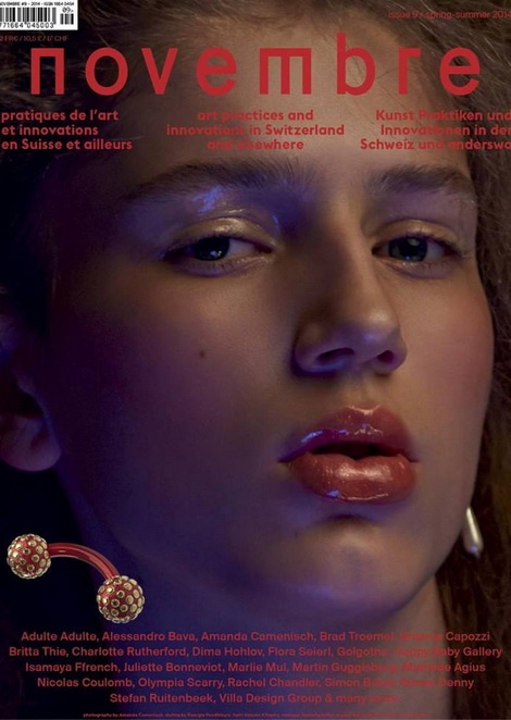 Sabina Lobova on the cover of Novembre Magazine / Paris