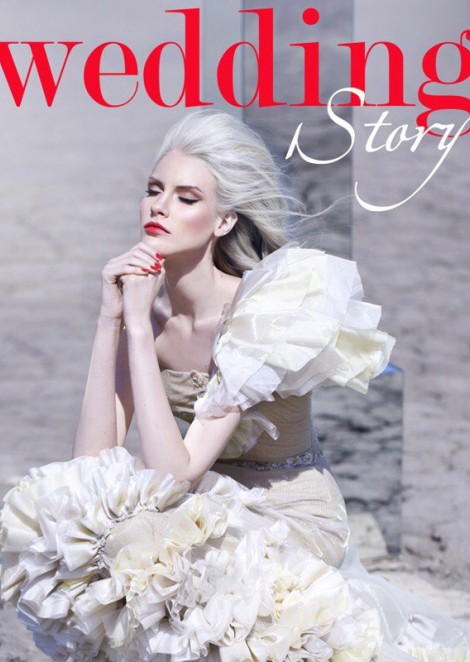 Lera Vorobyova on the cover of Wedding Story Magazine