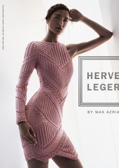 Stasha Yatchuk for HERVE LEGER BY MAX AZRIA Spring / Summer 2016 Campaign