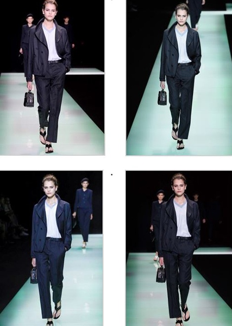 Дарья Костенич на показе Emporio Armani Menswear / SS 2016 Milan