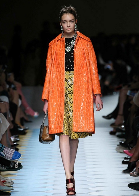 Саша Кичигина на показе MIU MIU / Fall Winter 2015 (Tokyo)