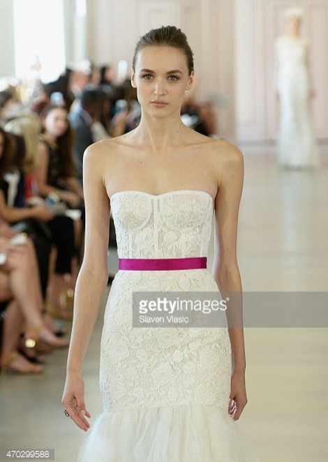 Cташа Ятчук на показе Oscar de la Renta / Bridal Spring 2016