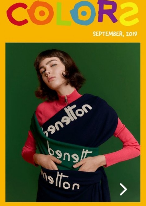 Настя Гайко в рекламной кампании для BENETON Korea x COCO CAPITAN FW'19